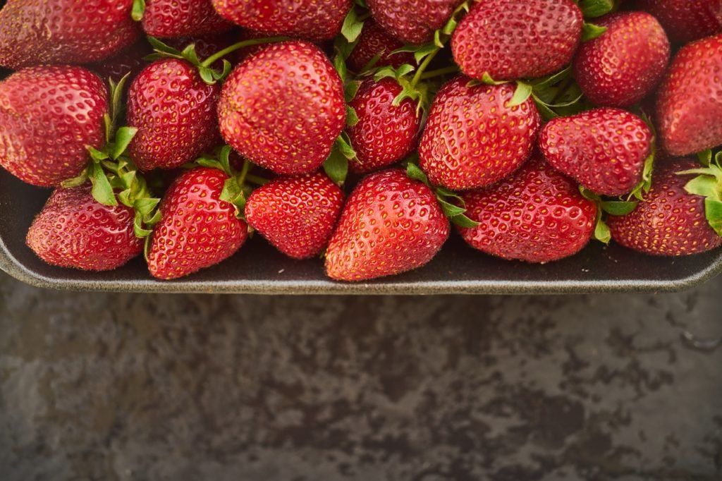 strawberry, fruit, macro